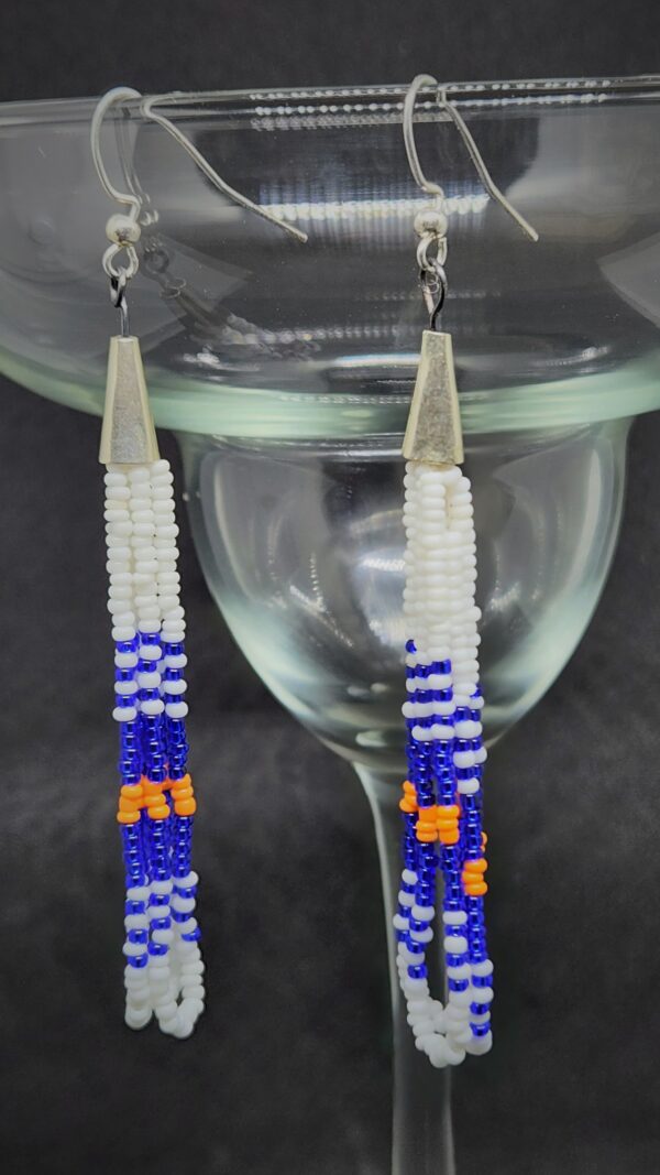 Dangle beaded loop earrings
