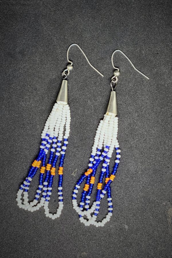 Dangle beaded loop earrings - Image 3