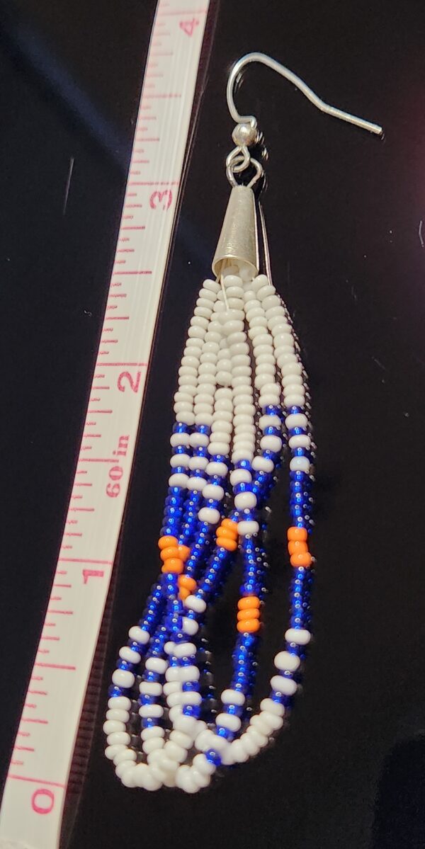 Dangle beaded loop earrings - Image 2